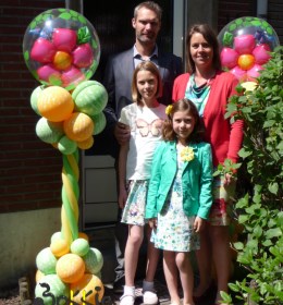 Ballondecoratie Ballonzuil Communie Thema Bloem