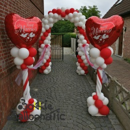 Ballondecoratie Trouwzuil en Ballonboog