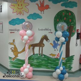Ballondecoratie Ballonzuil Geboorte